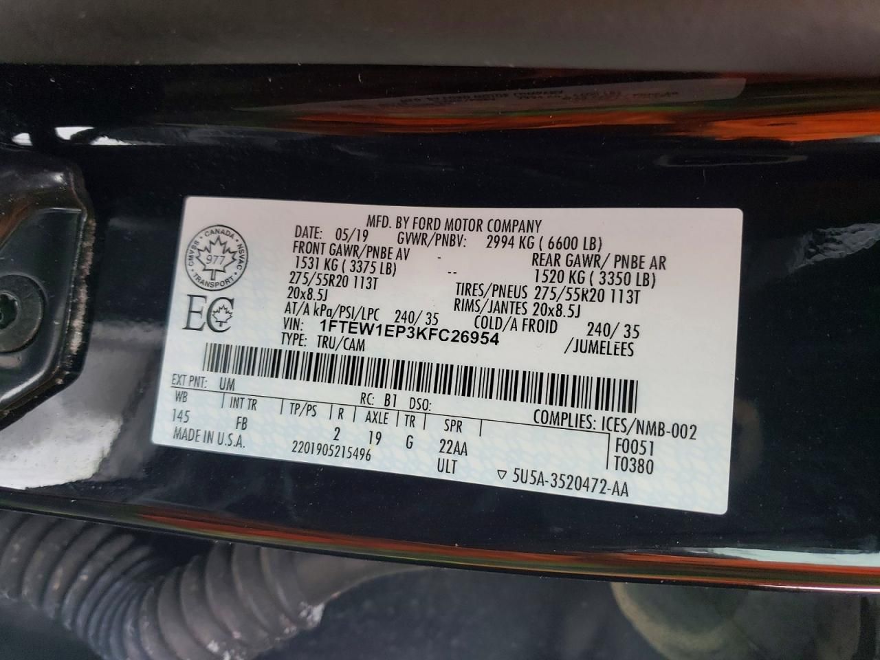 2019 Ford F150 Supercrew