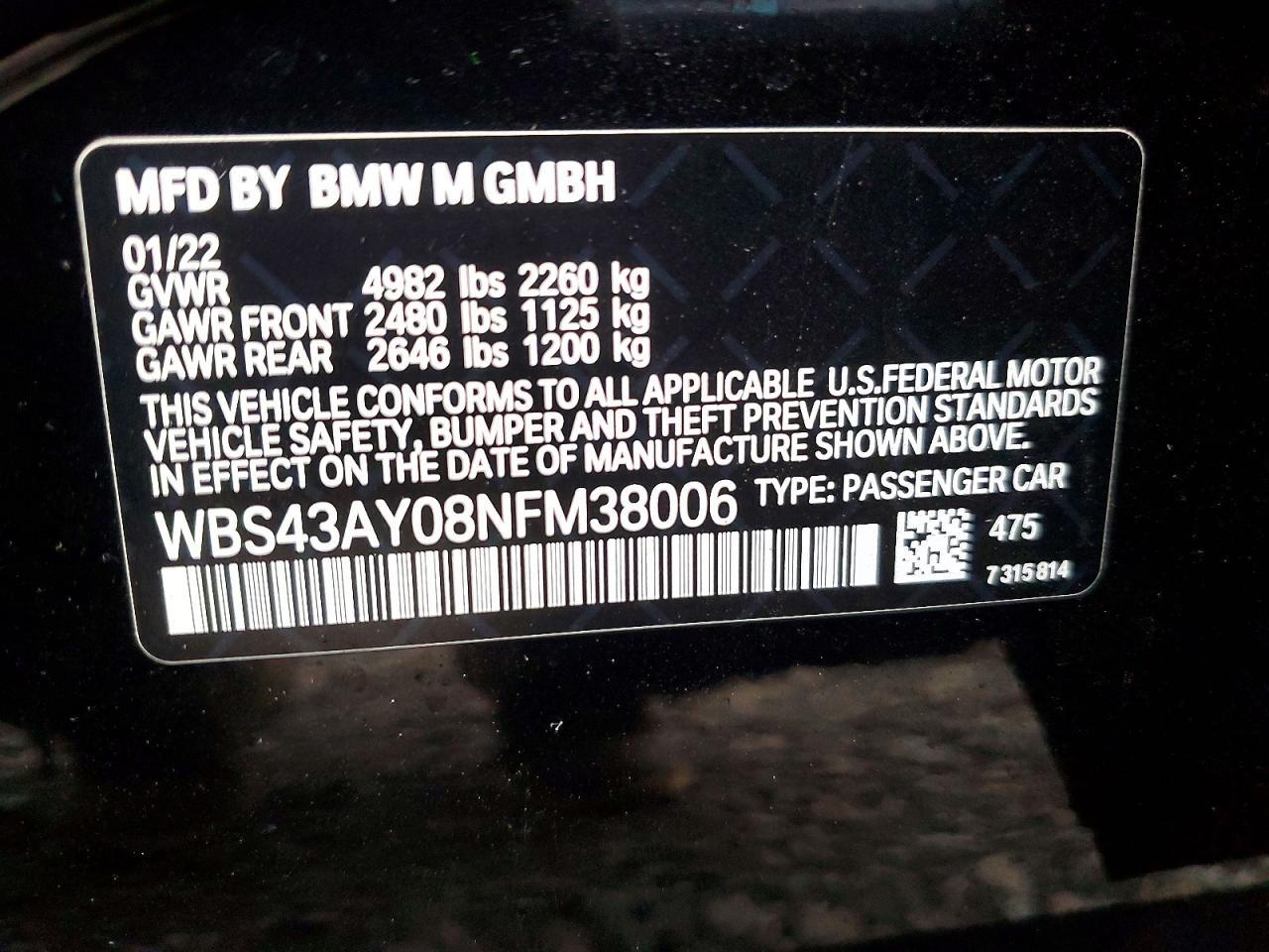 2022 BMW M3 Competition