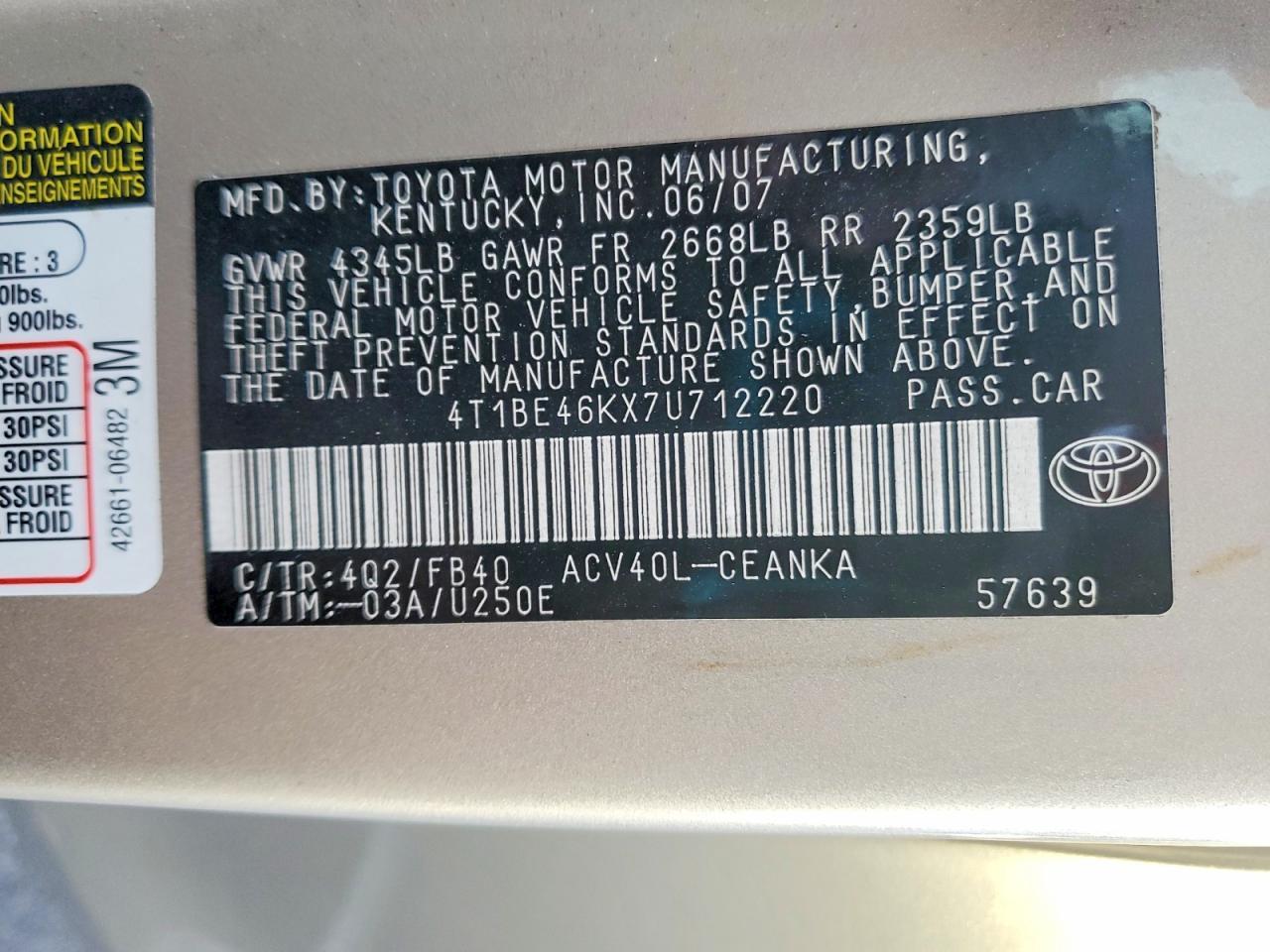 2007 Toyota Camry ce
