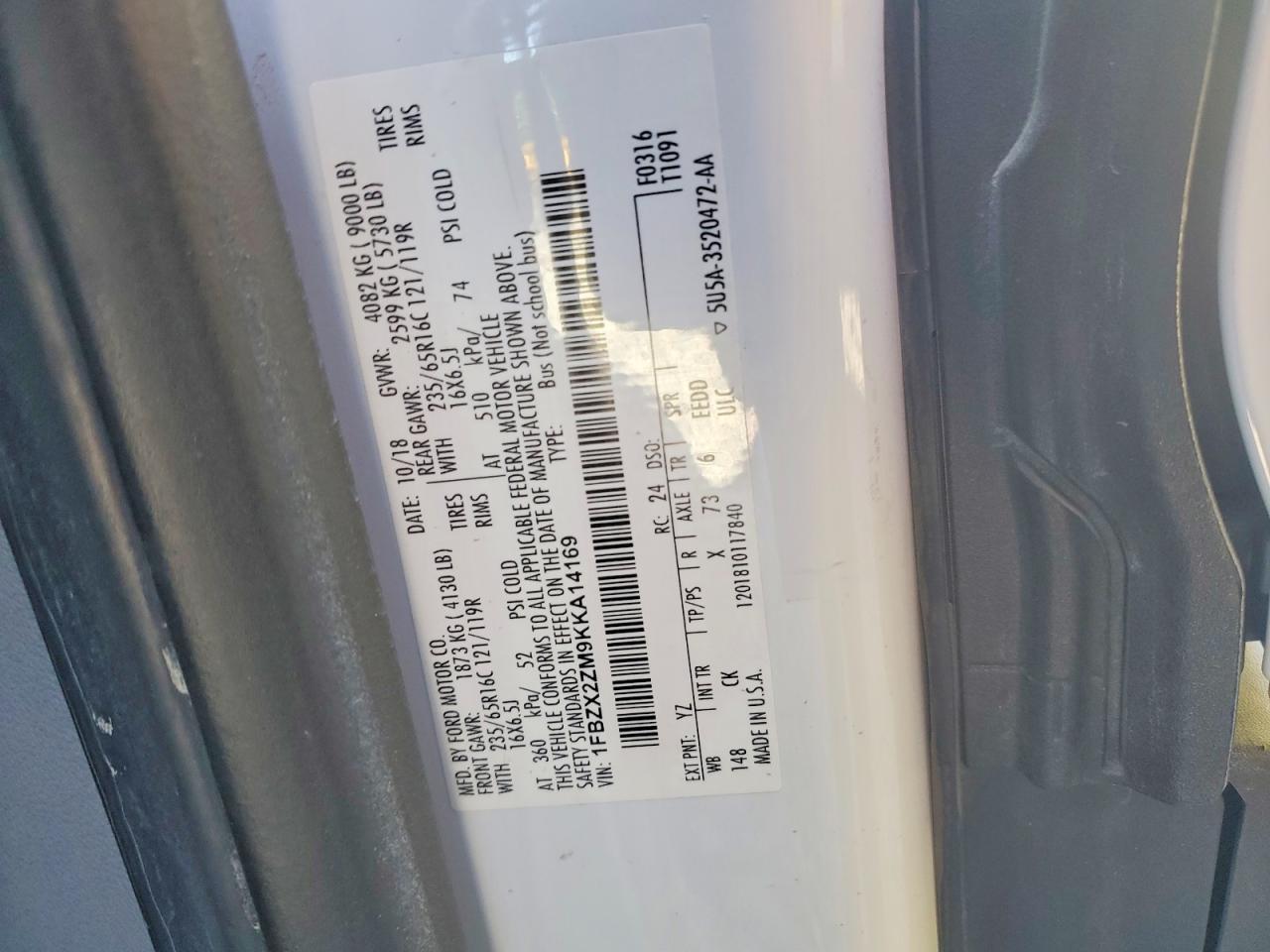 2019 Ford Transit T-350