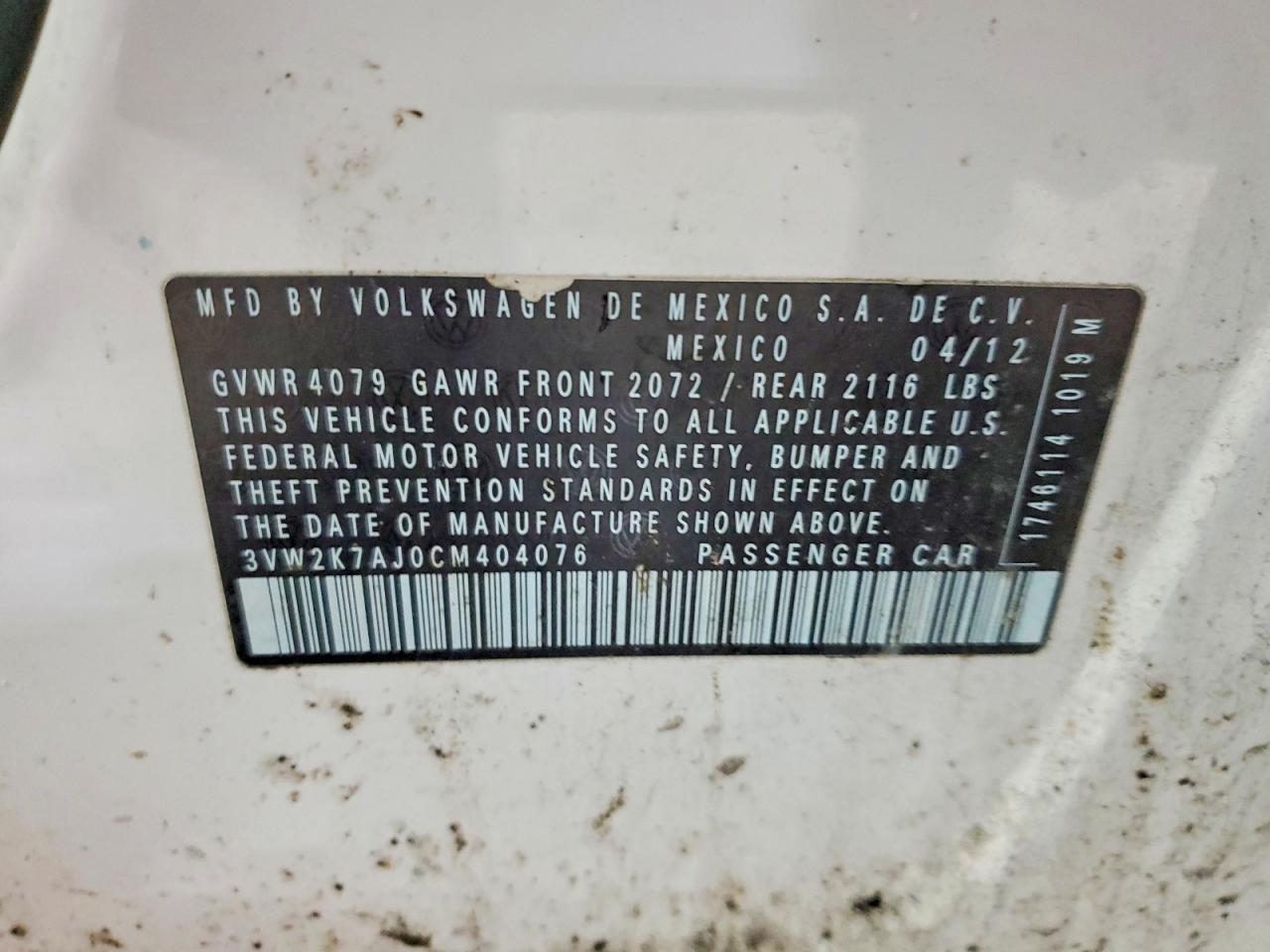 2012 Volkswagen Jetta Base