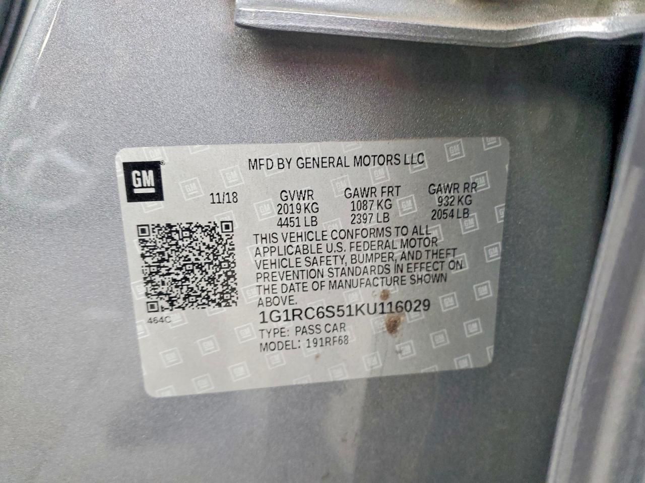 2019 Chevrolet Volt lt