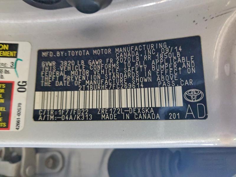 2015 Toyota Corolla s