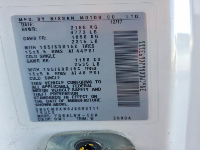 2018 Niss NV200 2.5S