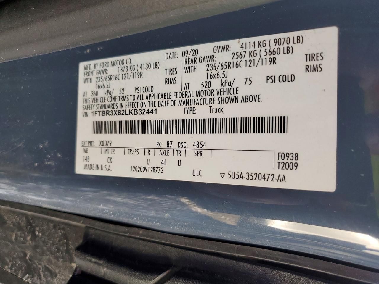 2020 Ford Transit 250 Delivery Van