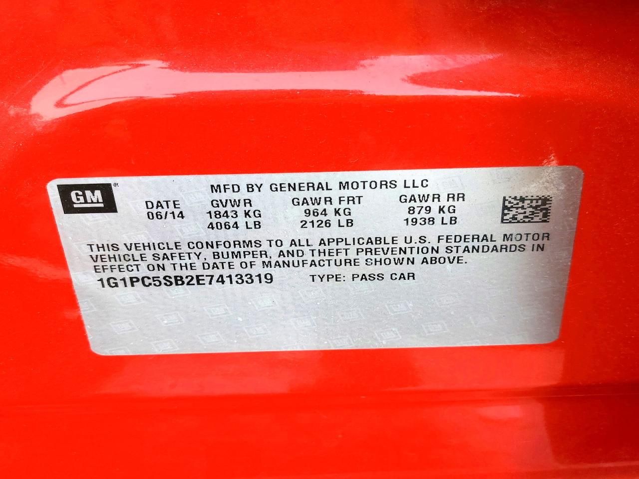 2014 Chevrolet Cruze lt