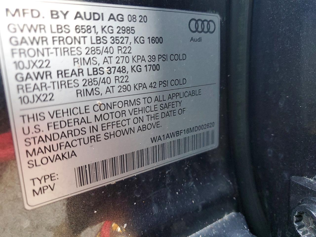 2021 Audi SQ8 Premium Plus