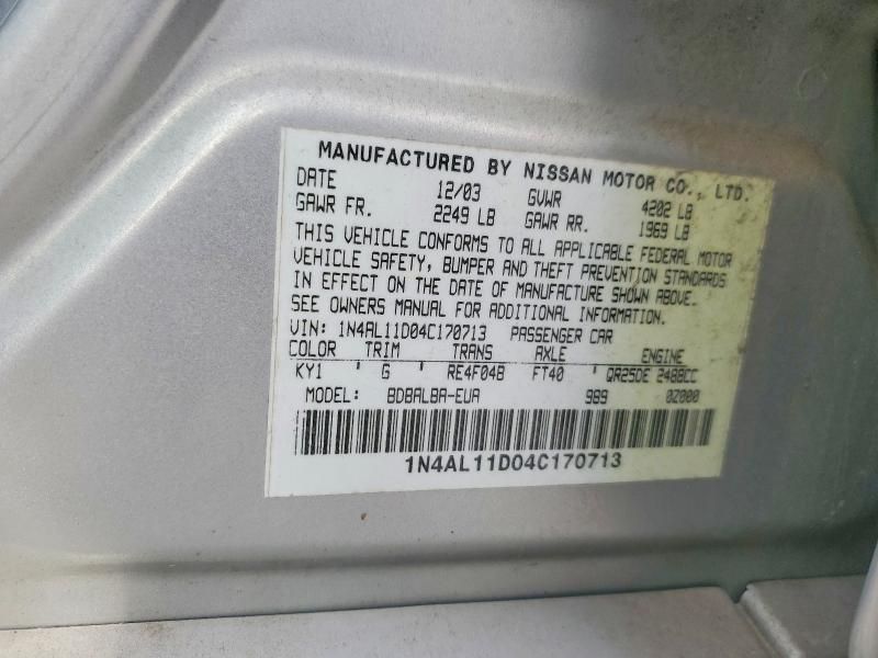 2004 Nissan Altima Base