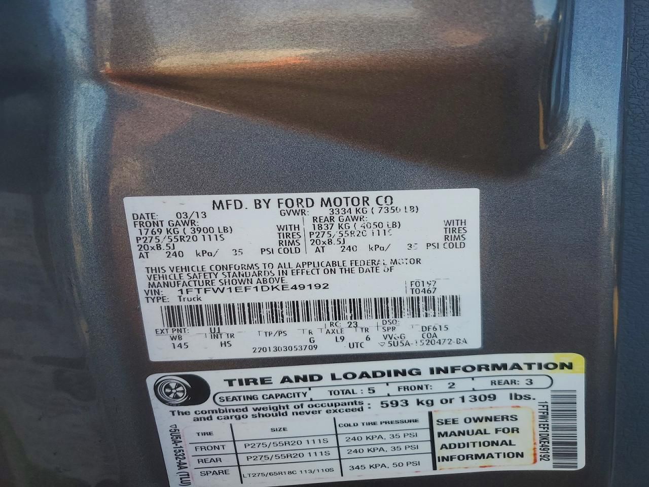 2013 Ford F150 Supercrew