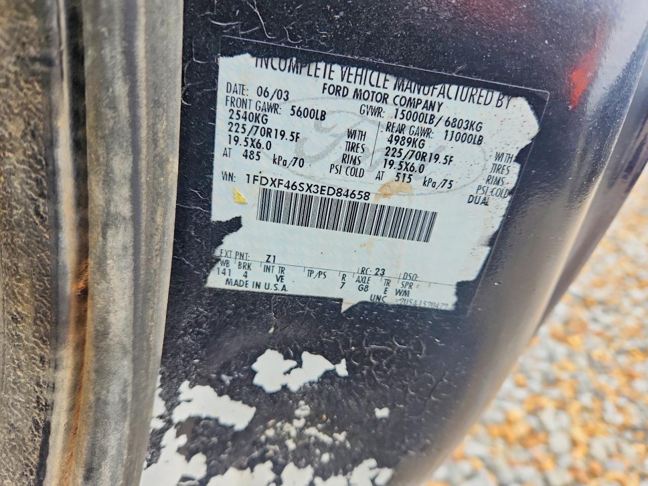 2003 Ford F450 Super Duty Truck Cab AND Chassis