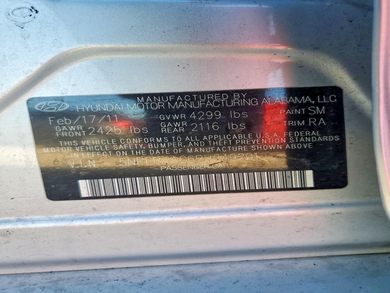 2011 Hyundai Sonata gls