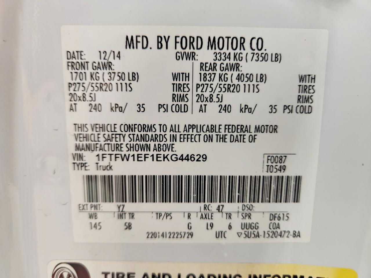 2014 Ford F150 Supercrew