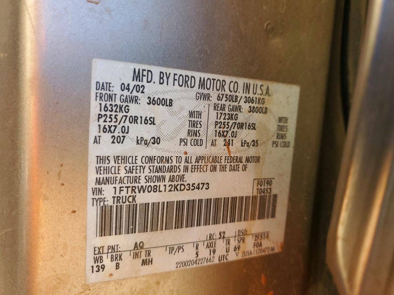 2002 Ford F150 Supercrew