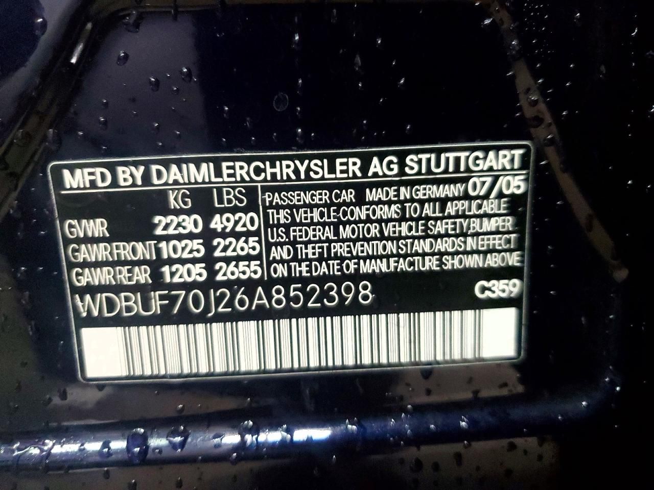 2006 Mercedes-Benz E 500