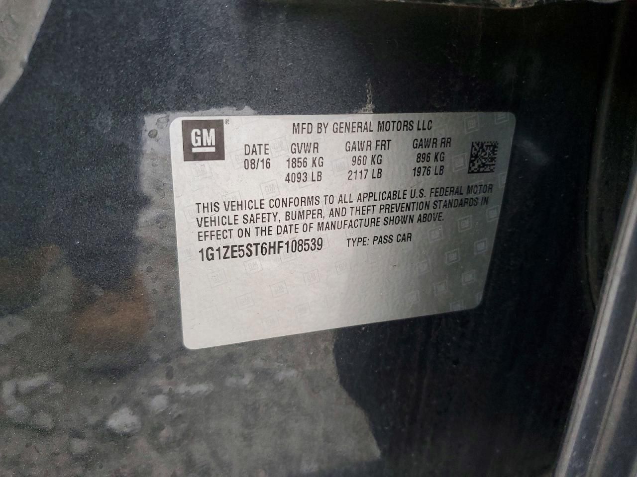 2017 Chevrolet Malibu lt