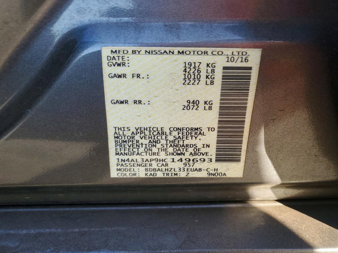 2017 Nissan Altima 2.5