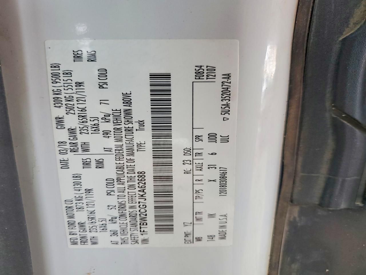 2018 Ford Transit T-350