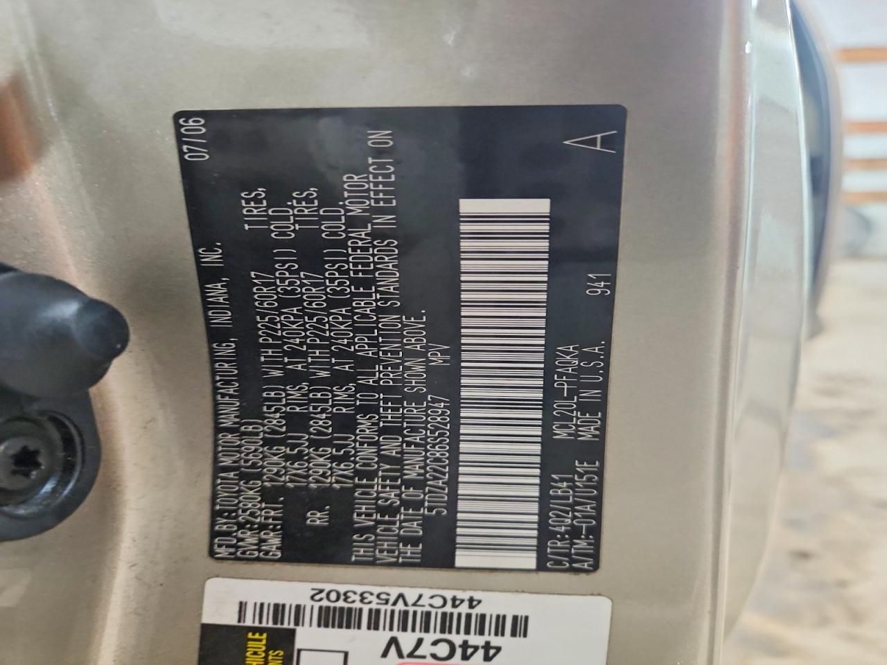 2006 Toyota Sienna xle