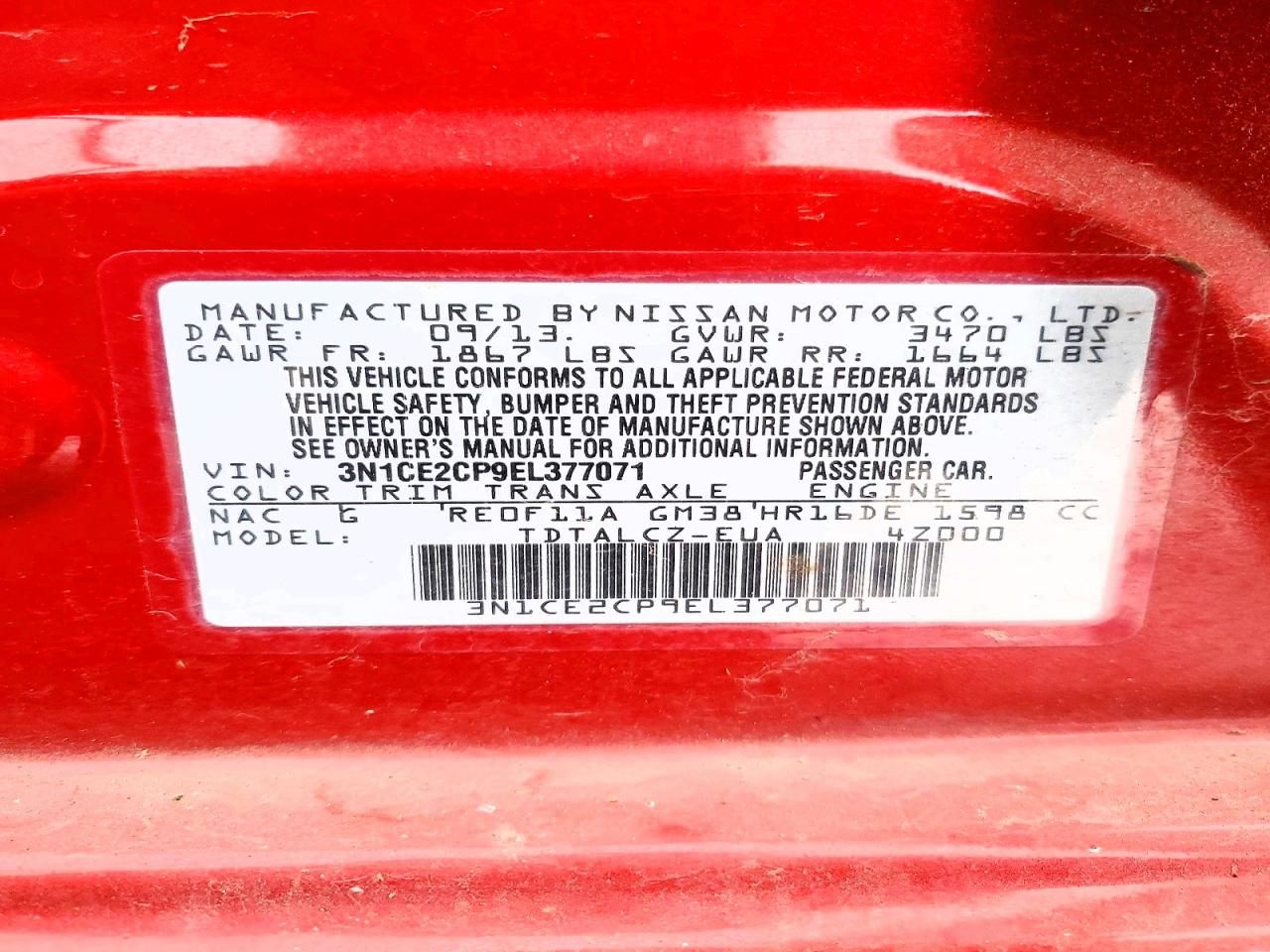 2014 Nissan Versa Note s