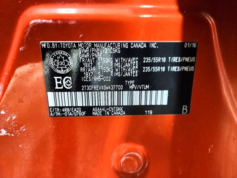 2016 Toyota Rav4 Limited