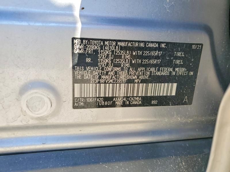 2021 Toyota Rav4 xle