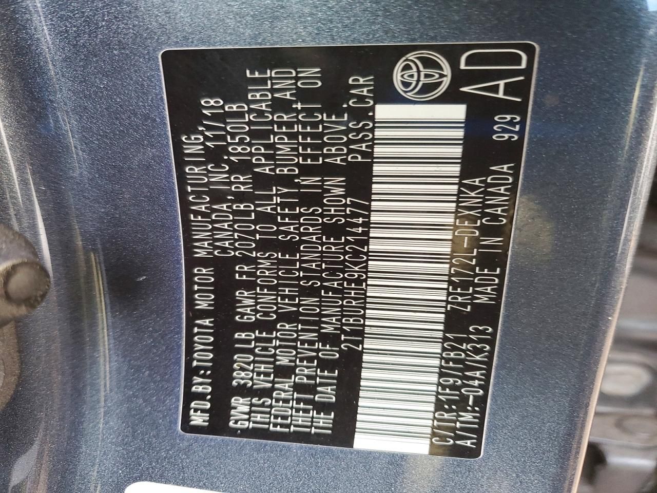 2019 Toyota Corolla l