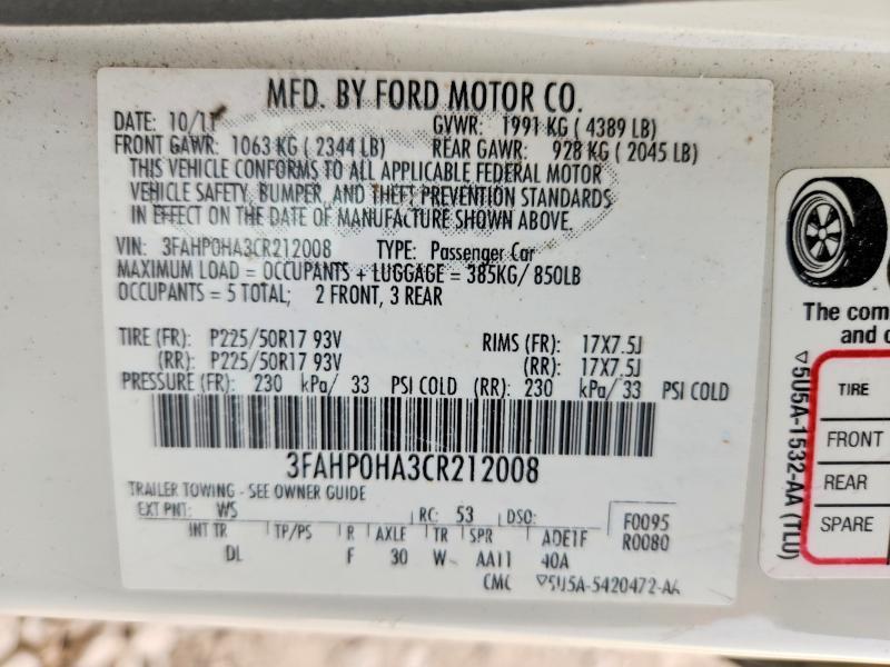 2012 Ford Fusion se
