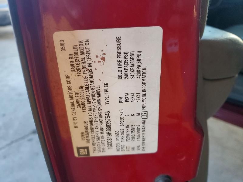 2003 Chevrolet S Truck S10