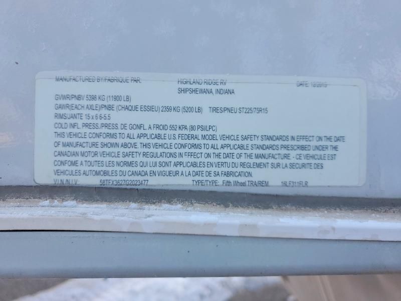 2016 Highland Ridge Light Seri