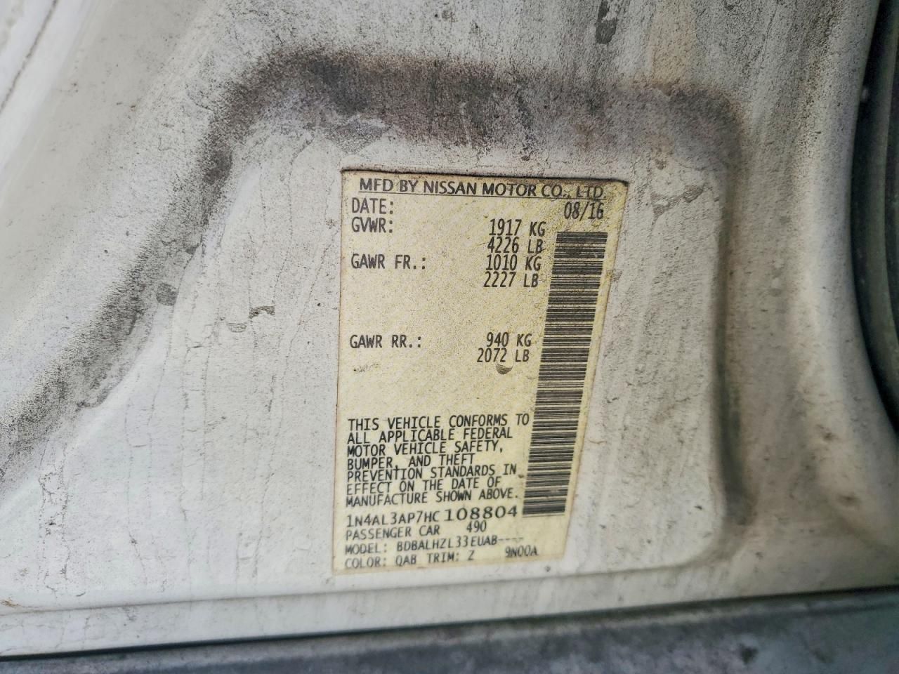 2017 Nissan Altima 2.5