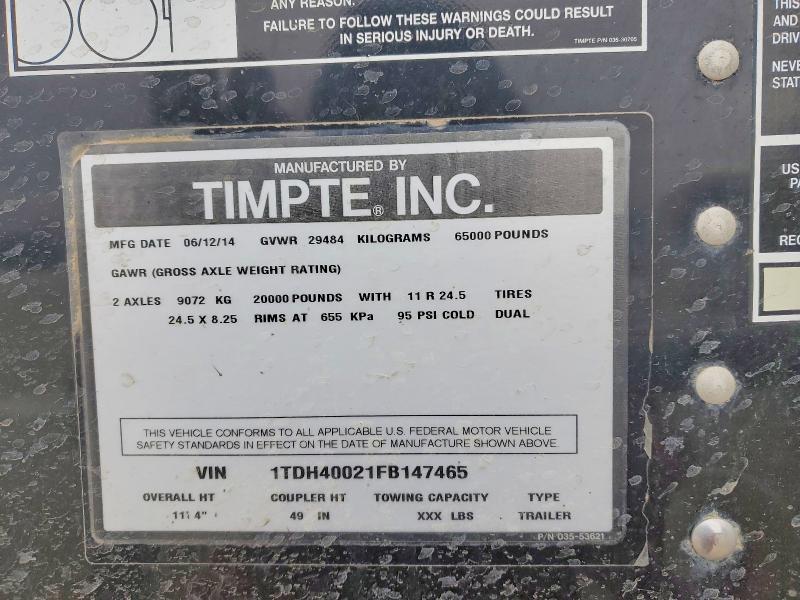 2015 Timpte Trailer