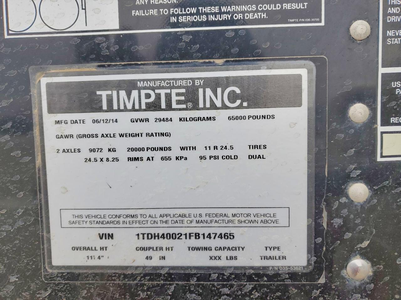 2015 Timpte Trailer