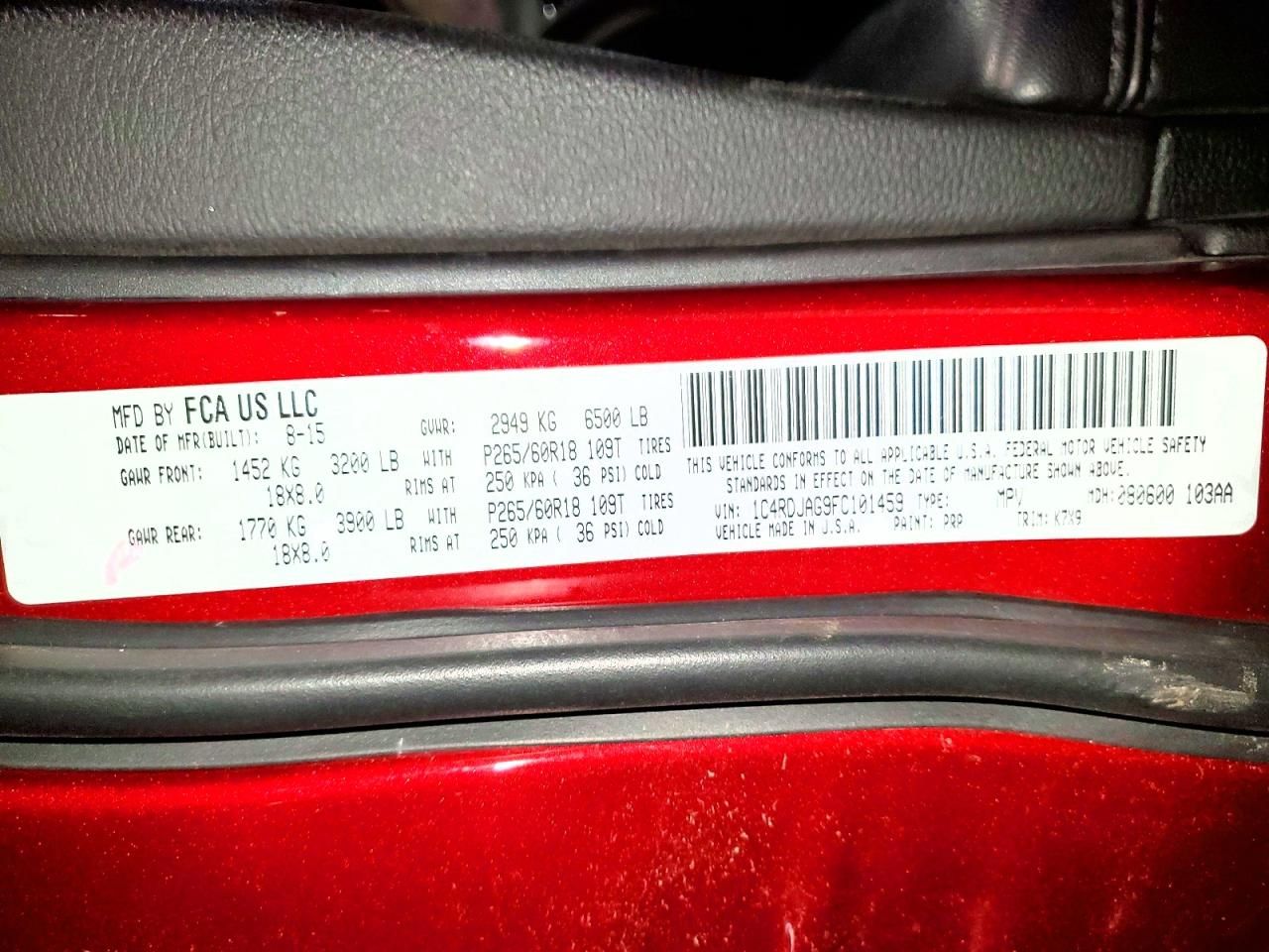 2015 Dodge Durango sxt