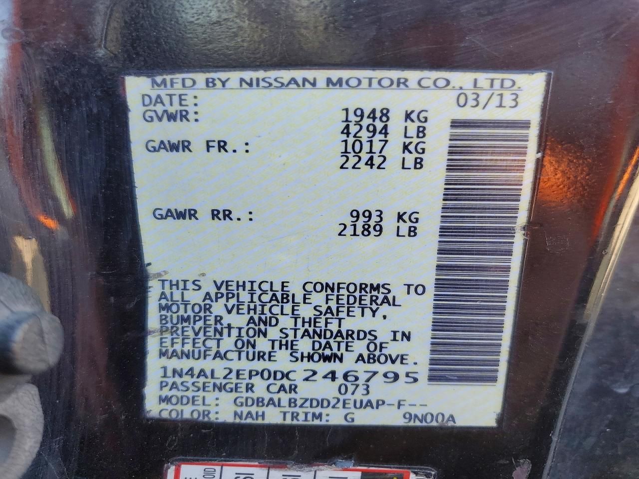 2013 Nissan Altima s