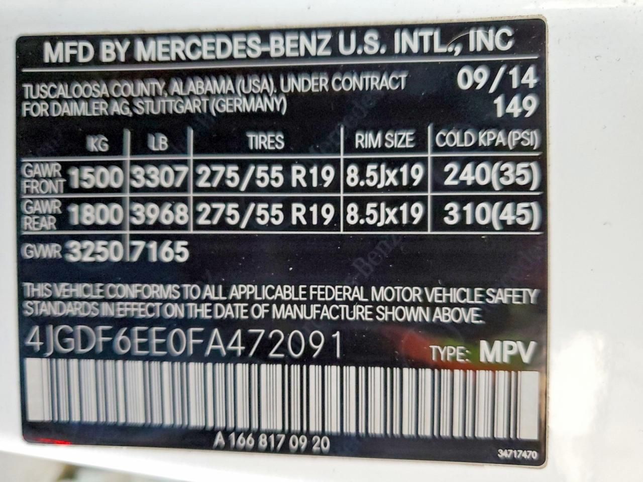 2015 Mercedes-Benz Gl 450 4matic