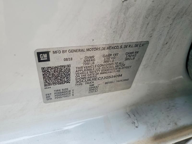 2018 Chevrolet Silverado K1500 lt