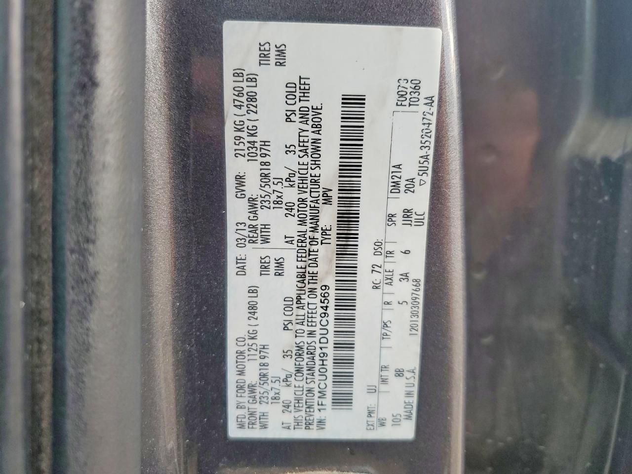 2013 Ford Escape sel