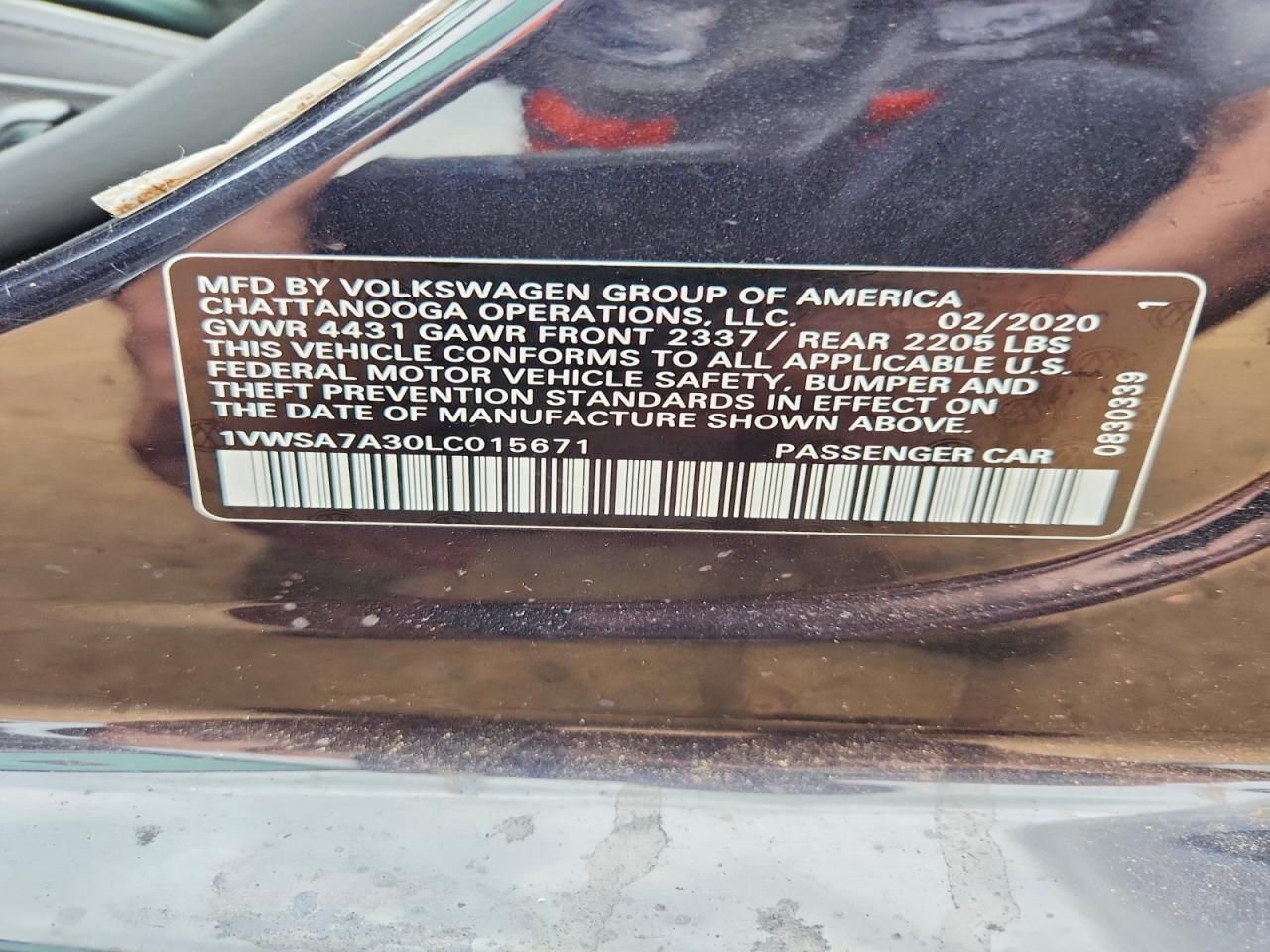 2020 Volkswagen Passat se