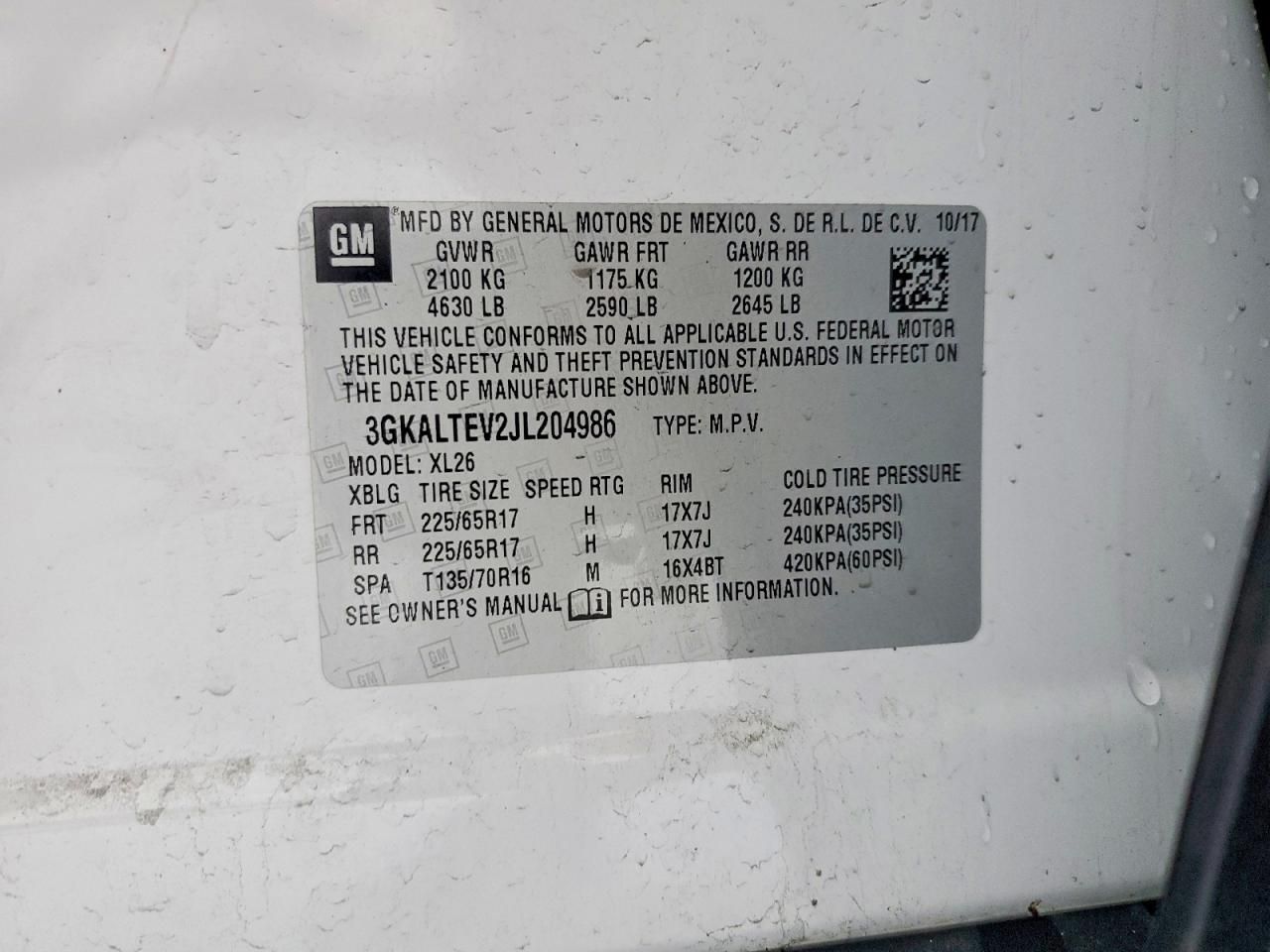 2018 GMC Terrain sle