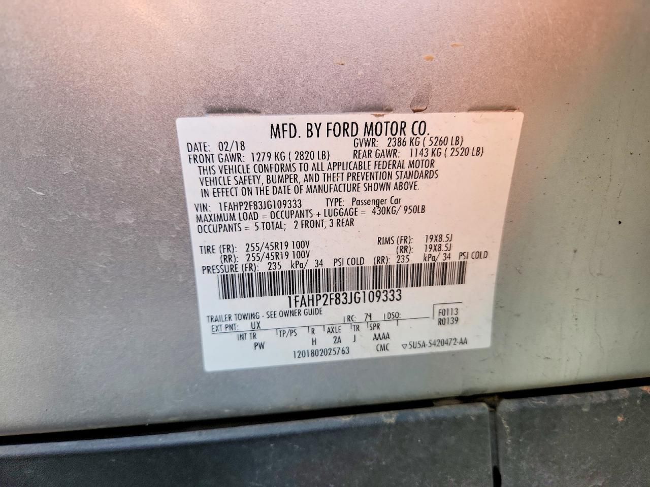 2018 Ford Taurus Limited