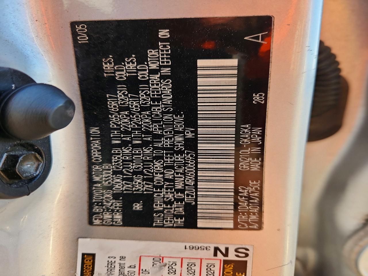 2006 Toyota 4runner SR5