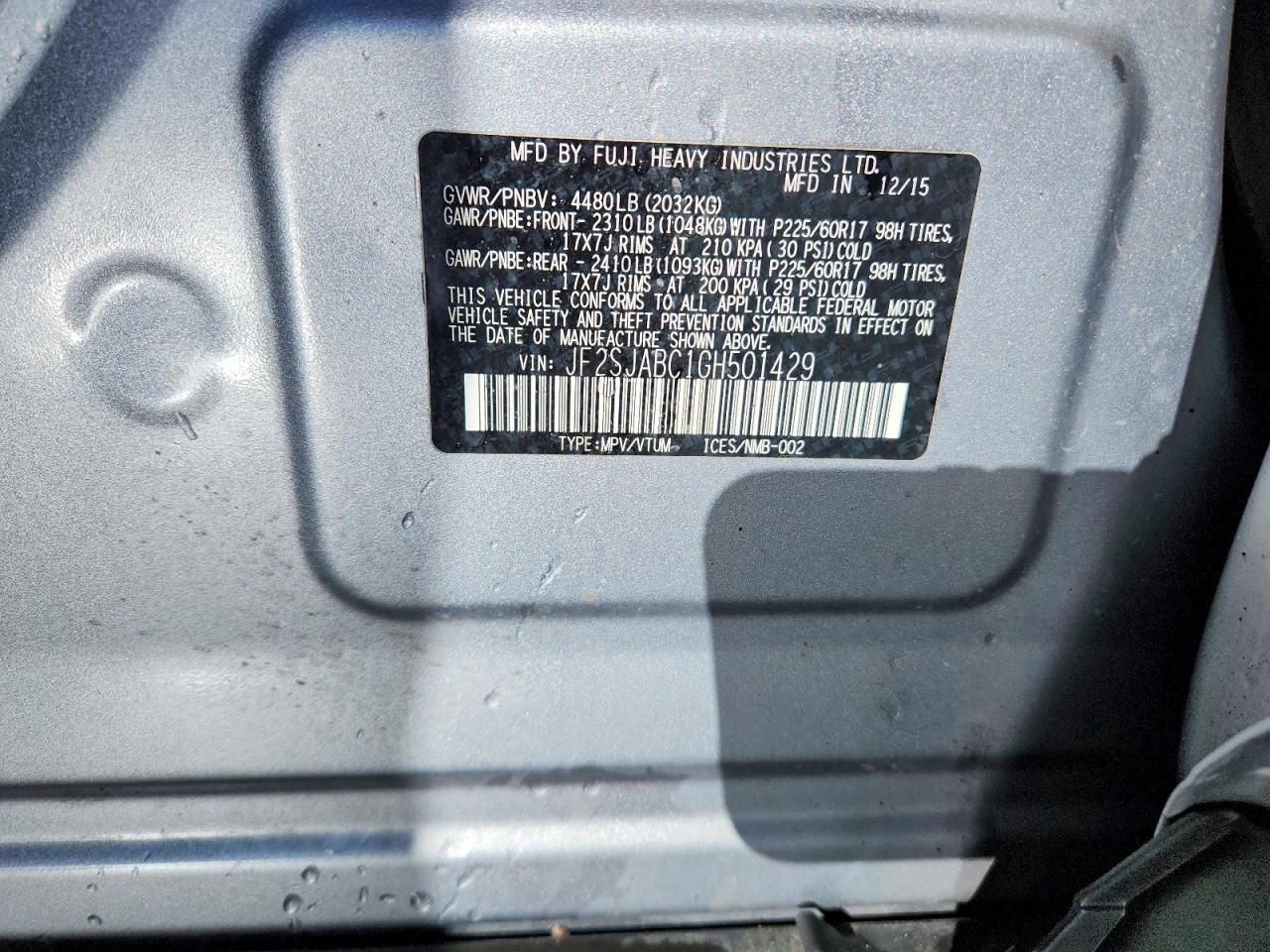 2016 Subaru Forester 2.5i