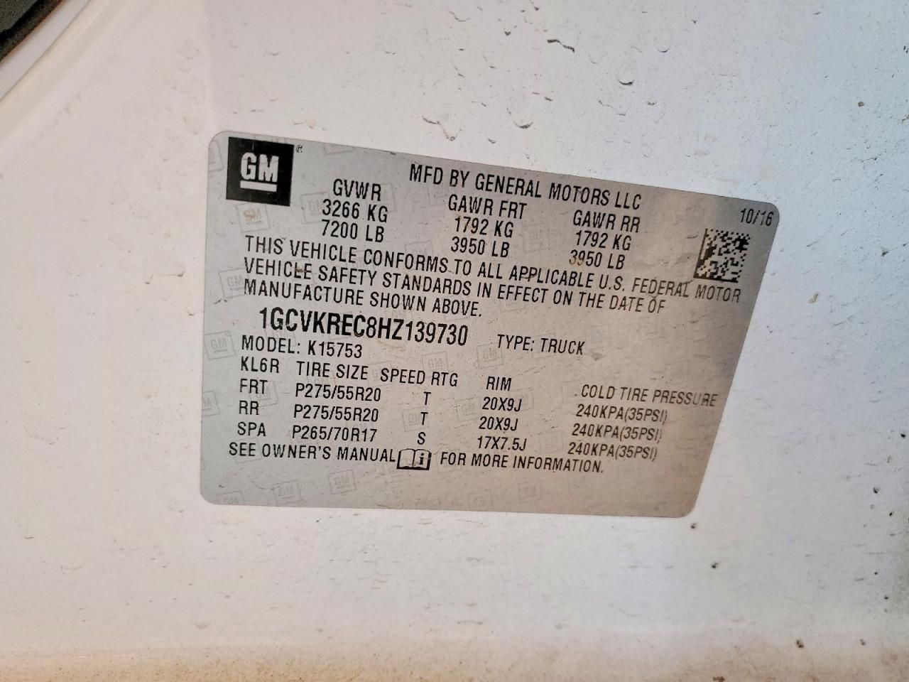 2017 Chevrolet Silverado K1500 lt