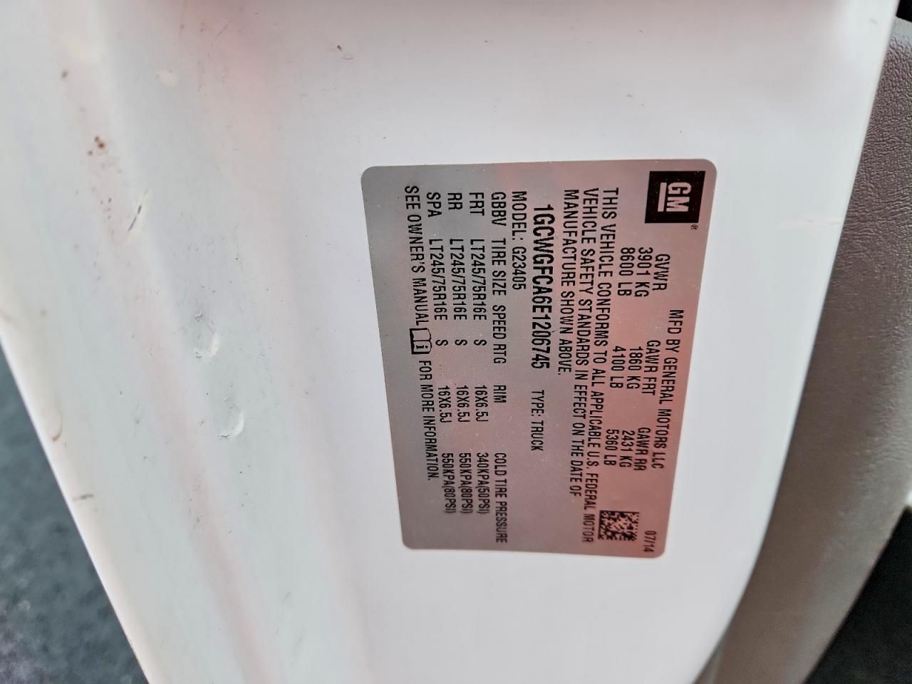 2014 Chevrolet Express G2500