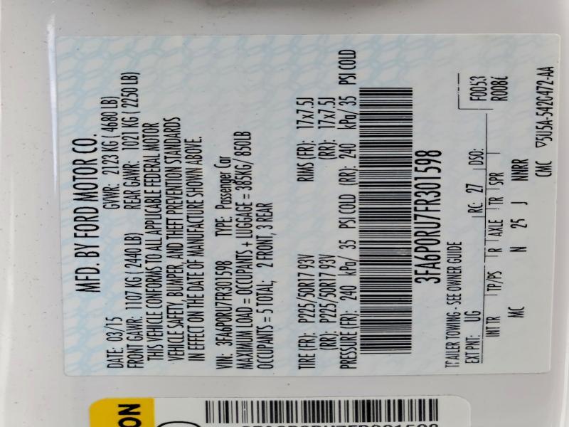 2015 Ford Fusion Titanium hev