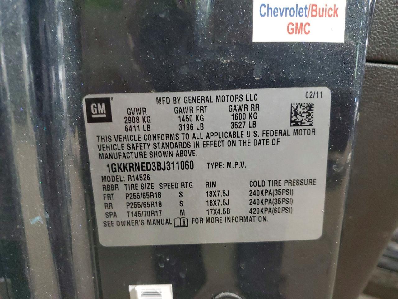 2011 GMC Acadia sle