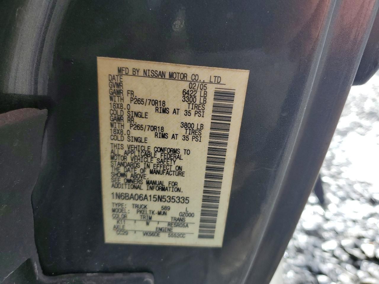 2005 Nissan Titan xe