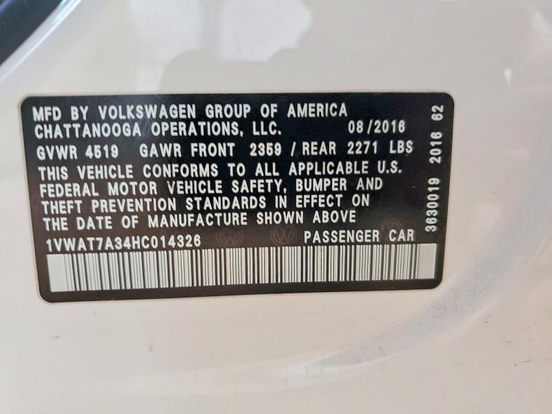 2017 Volkswagen Passat s