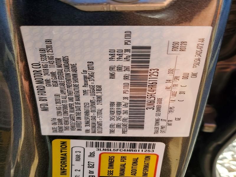 2017 Lincoln Mkz Reserve