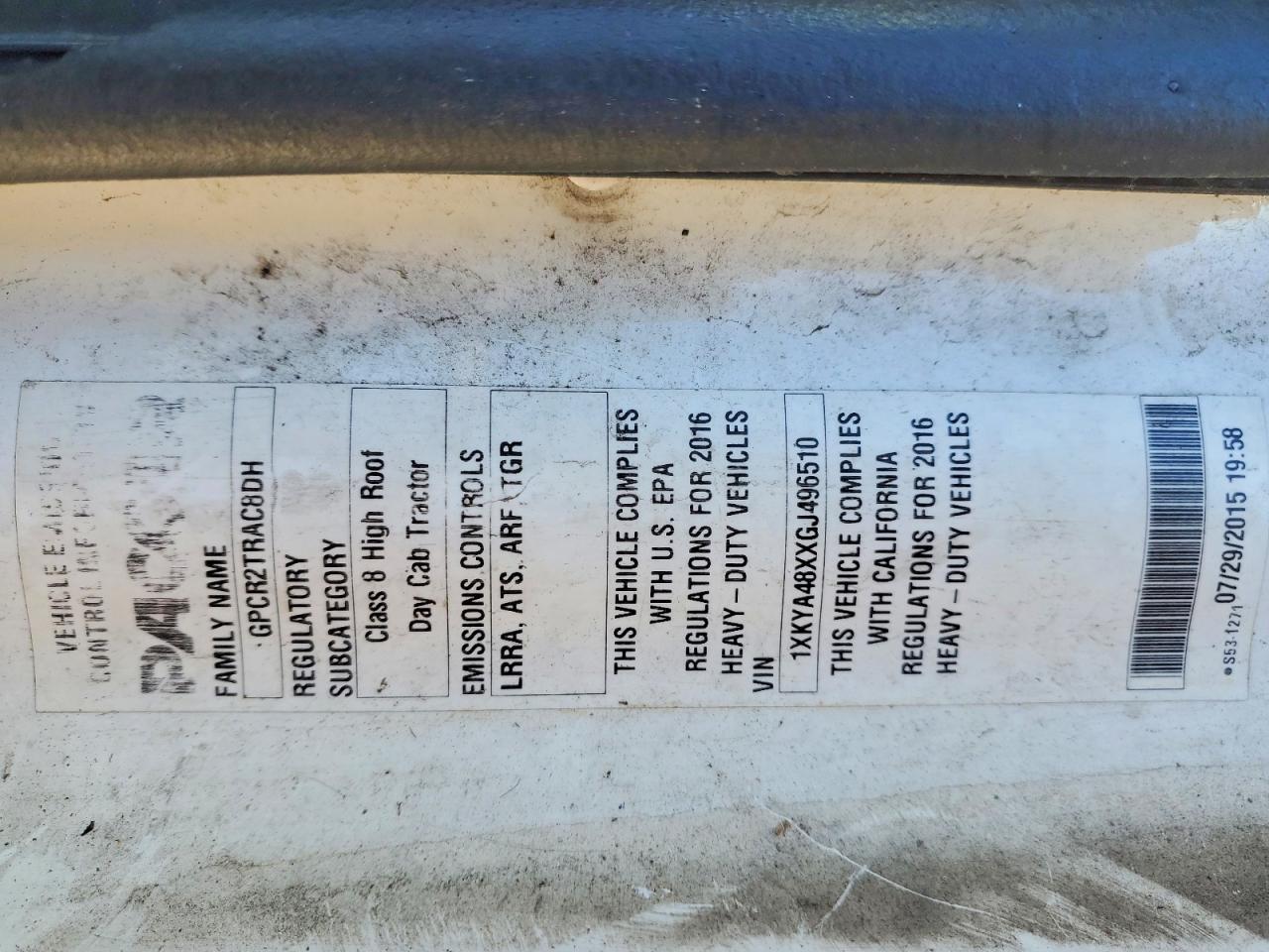 2016 Kenworth T680 Semi Truck